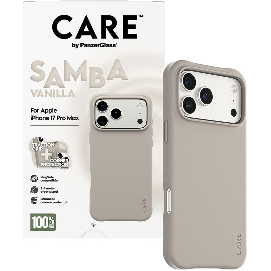 Husa Spate Silicon Care MagSafe PanzerGlass pentru iPhone 17 Pro Max CR34744 Crem