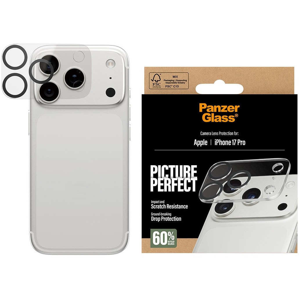 Folie Sticla Camera PanzerGlass pentru iPhone 17 Pro/Pro Max PG78947