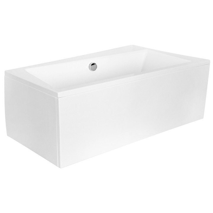 Pachet Complet Cada Acril 170x110 DREPTA - Masca Frontala, Masca Laterala, Cadru Metalic, Sifon Evacuare Automat si Cada de Baie Besco Infinity 170 x 110