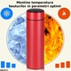 Termos Inteligent GREATON Cu Termometru Integrat, Afisaj Temperatura Lichid, Inox, 500 ml, Inchidere Etansa, Rosu