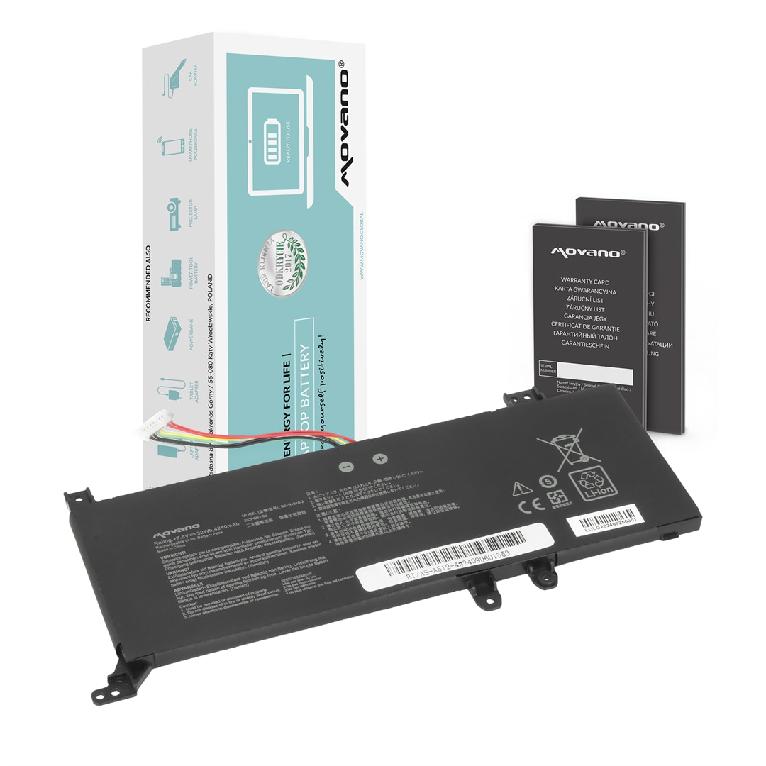 Baterie laptop Movano B21N1818-2, compatibila cu Asus X509 X409