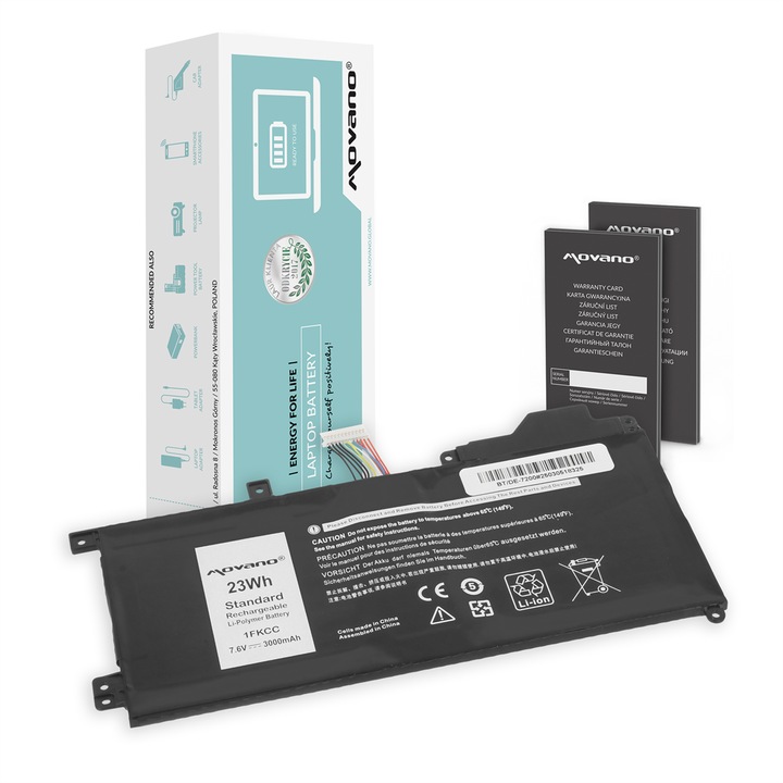 Baterie laptop Movano 1FKCC, compatibila DELL Latitude 5295 7200 7210 2-in-1, Li-Ion