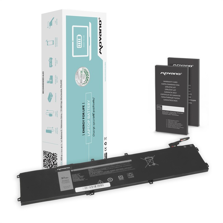 Baterie laptop Movano 4K1VM, compatibila cu Dell Inspiron G7 7700, XPS 15 7590, Precision 5540, Li-Ion
