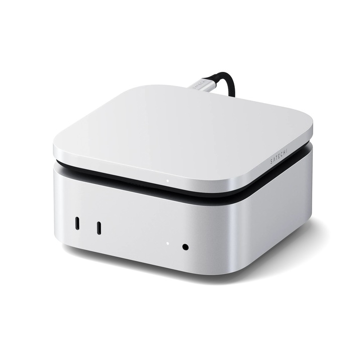 Кутия за SSD Satechi USB4 NVMe за Mac mini, 40 Gbps, 8 TB, 2280/2260/2242/2230 мм, сребриста