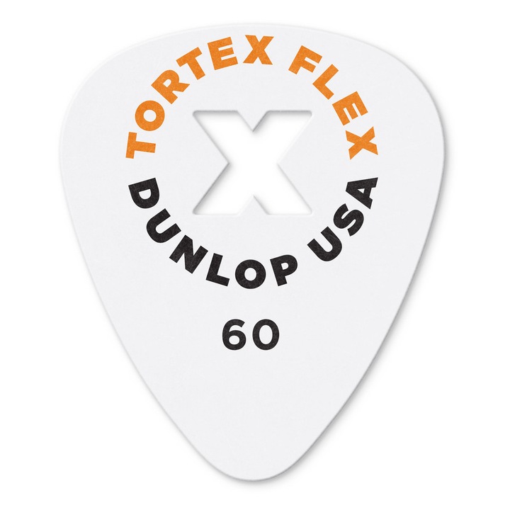 Pene chitară Dunlop 428XR.60, Tortex, alb, set