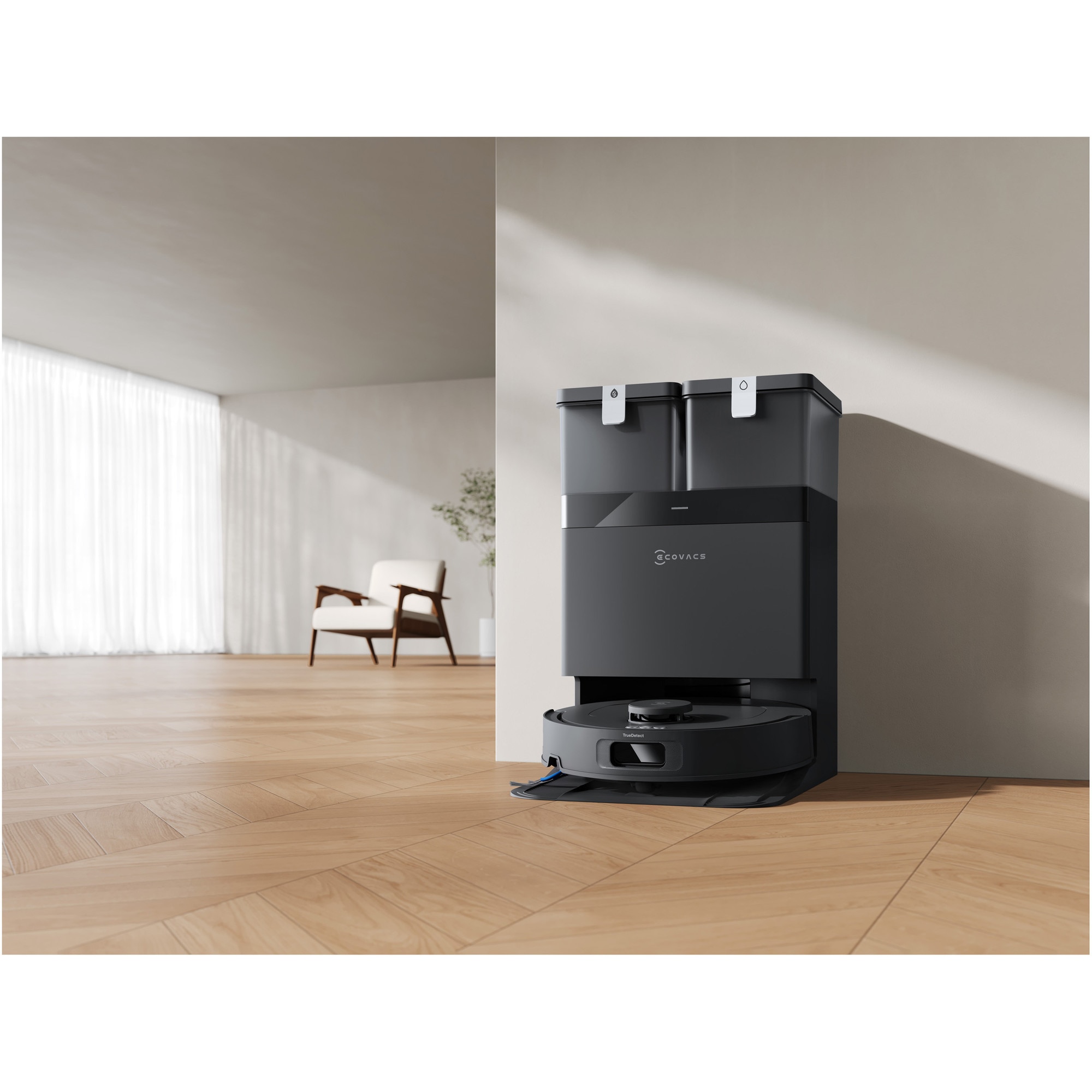 Aspirator robot DEEBOT T30C Gen2 Ecovacs, 25000Pa, OZMO Turbo , baterie Li-Ion 5200mAh, Negru