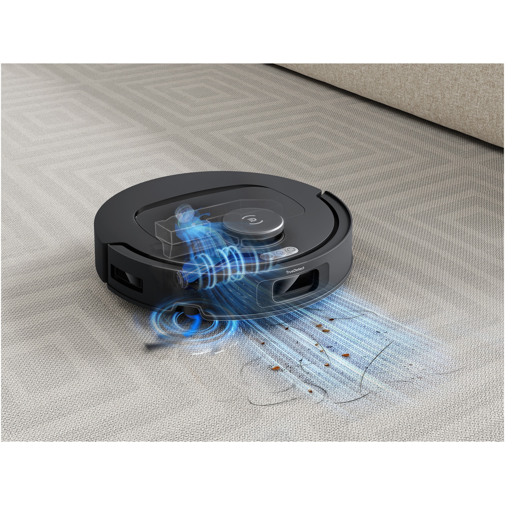 Aspirator robot DEEBOT T30C Gen2 Ecovacs, 25000Pa, OZMO Turbo , baterie Li-Ion 5200mAh, Negru