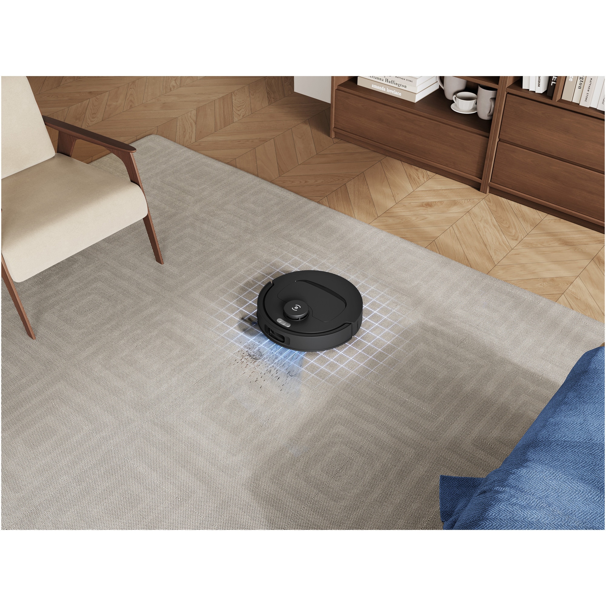 Aspirator robot DEEBOT T30C Gen2 Ecovacs, 25000Pa, OZMO Turbo , baterie Li-Ion 5200mAh, Negru
