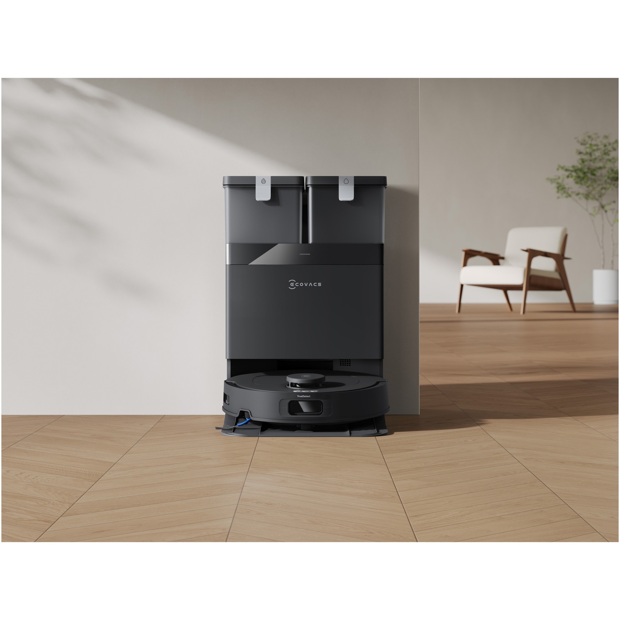 Aspirator robot DEEBOT T30C Gen2 Ecovacs, 25000Pa, OZMO Turbo , baterie Li-Ion 5200mAh, Negru
