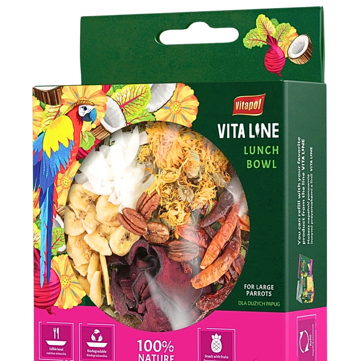 Парти купа Vitapol Vitaline за птици, микс от тропически плодове, 150гр