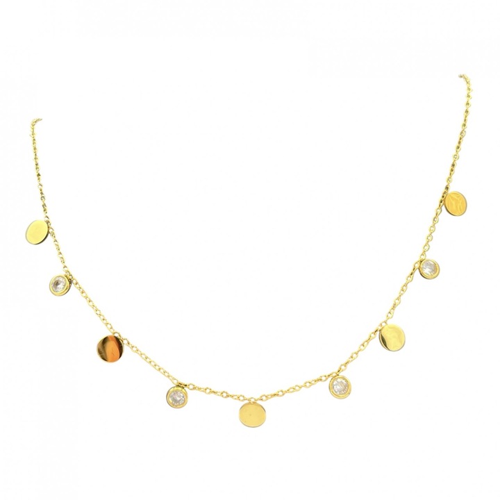 Colier Auriu ElectraStore cu Pandantive Banuti, 40x5cm