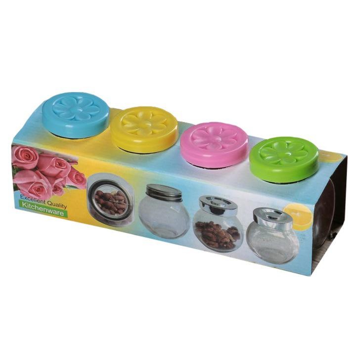 Set 4 recipiente pentru depozitare condimente, Multicolor .150ml