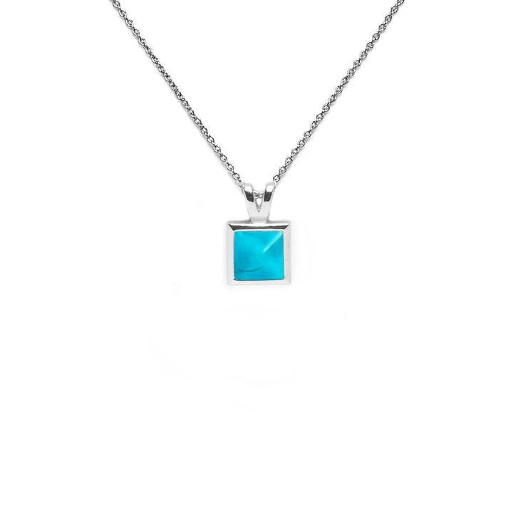 Colier AEC Paris Lucile, argintiu, malachit, inox, 47cm