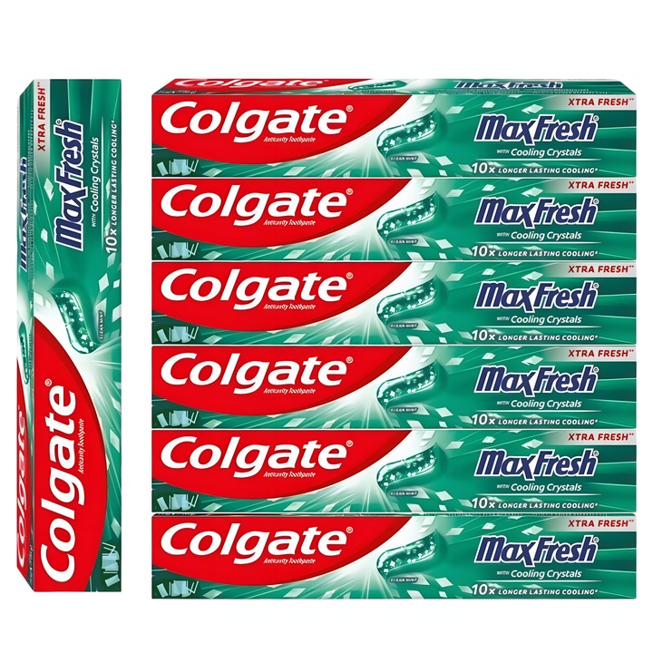 Комплект, Паста за зъби, Colgate Max Fresh Clean Mint, 100 мл, 7 броя