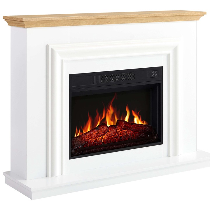 Semineu electric ArtiFlame Marbelya AF23S alb