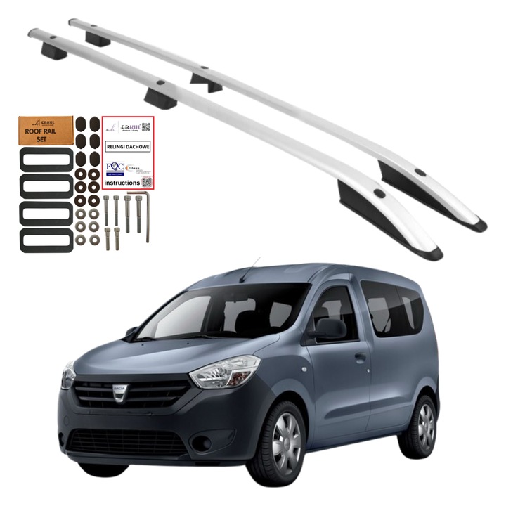 Erkul keresztrudak Dacia Dokker 2013-2020, Renault Express 2021, alumínium, 75kg, egyszerű szerelés