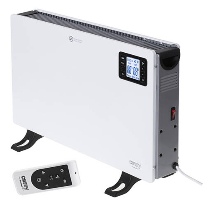Convector Electric Adler LCD Telecomanda Alb