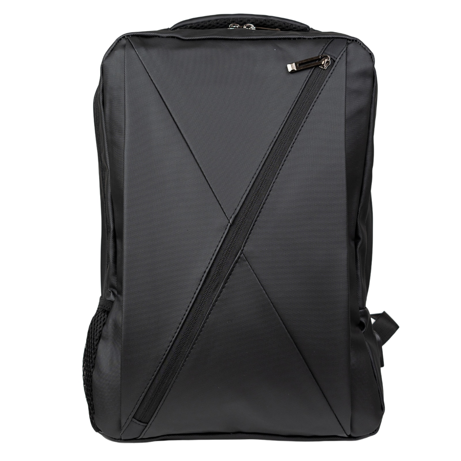 Rucsac scolar VIO negru poliester impermeabil 43x30x11 cm, 14,2L, laptop 15,6”, femei, barbati, port USB, curea valiza BK91109black