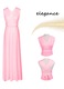 Rochie eleganta multipla FYMNSI, cu spatele gol, decolteu in V, marimea XS, culoare roz