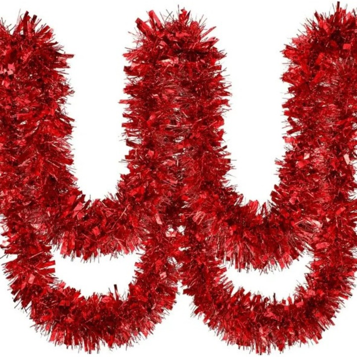 Комплект 3x Гирлянд за елха, 200 см, Червен гирлянд, Коледа / Гирлянд 11x200 см, Bet By DBR