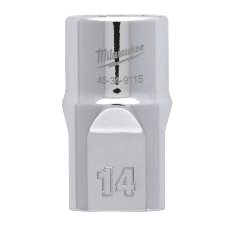 Cheie tubulară Milwaukee 1/2", 14 mm, 38 mm, crom