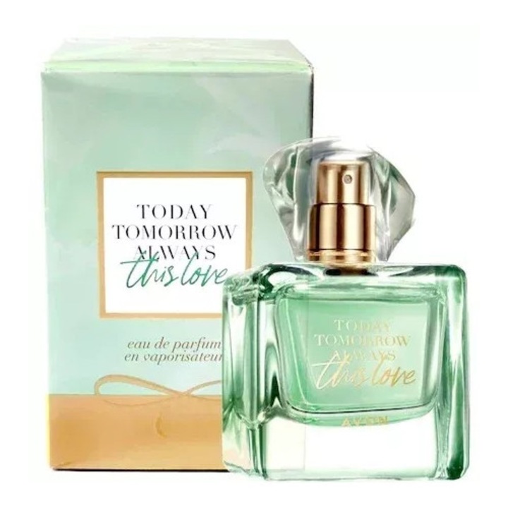 Avon Today Tomorrow Always This Love EDP 50 ml – virágos-gyümölcsös illat nőknek, rózsabors, neroli és szantálfa jegyekkel, egy ragyogó és romantikus illat, mely a tiszta szerelmet fejezi ki