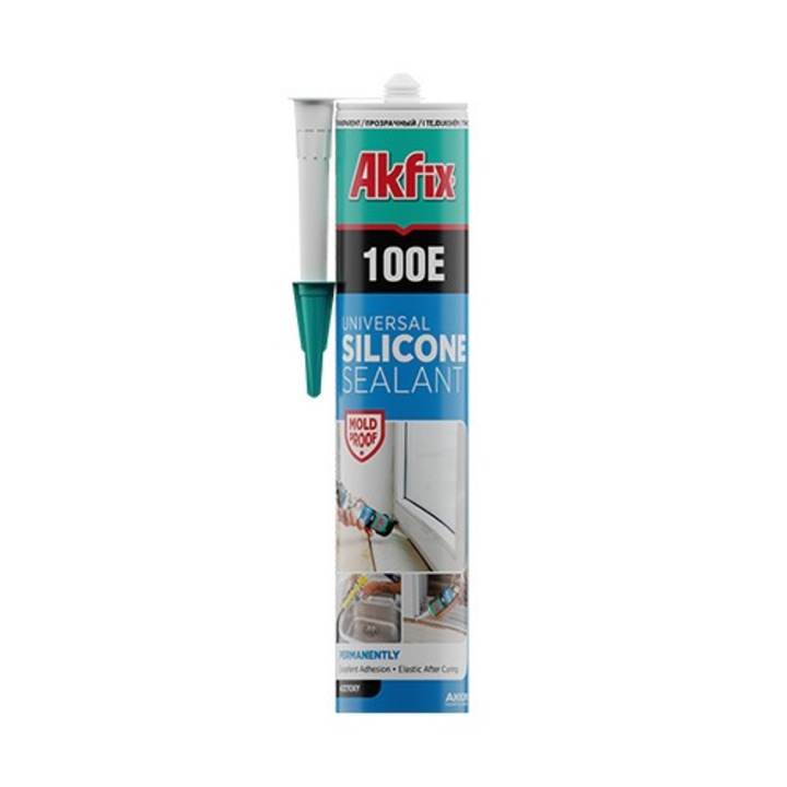 Adeziv universal Akfix 100E Silicon 280Ml, grafit, tub