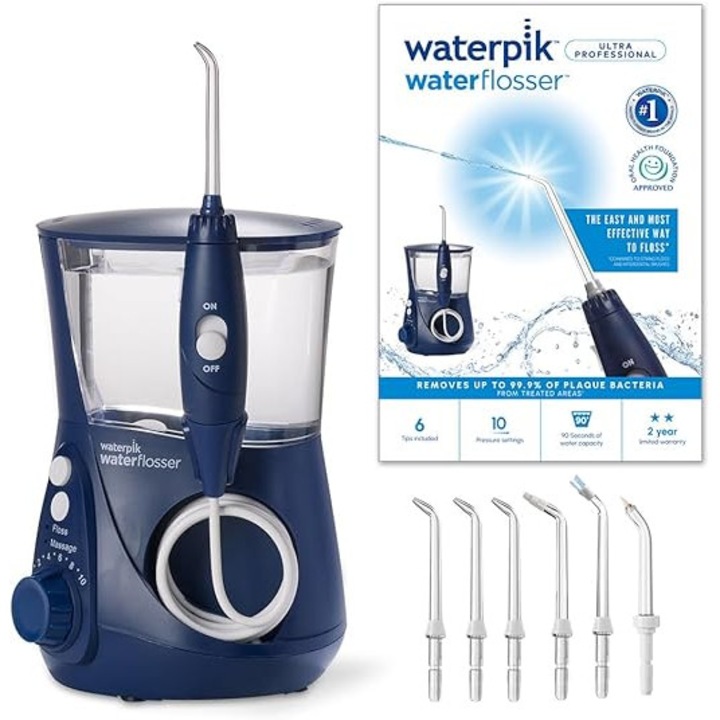 Irigator oral electric WaterPik WP-667EU, 7 trepte de presiune, alb