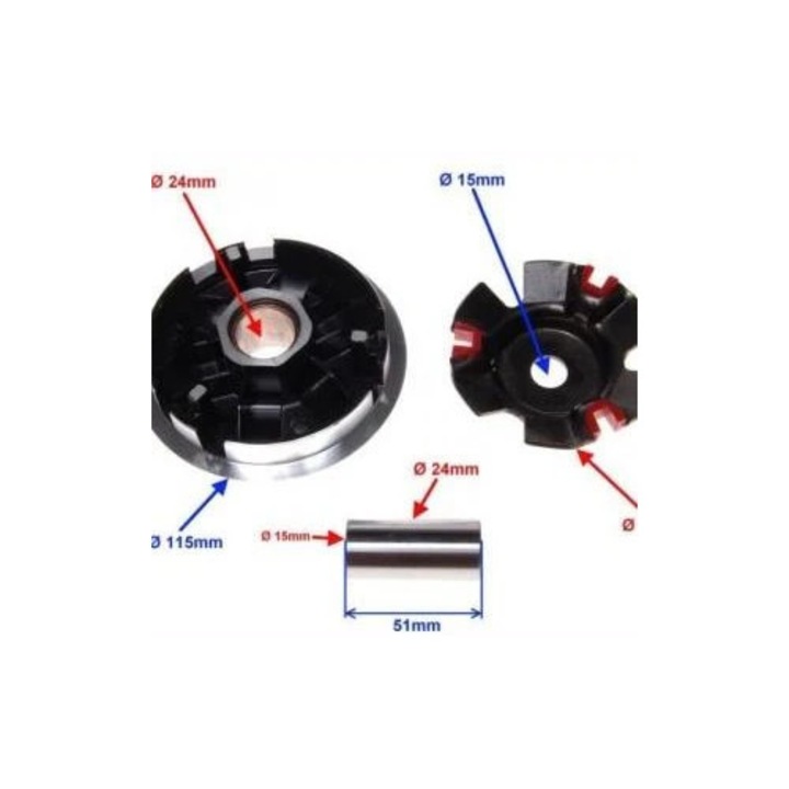 Variator scuter sport GY6, 50-80cc, 4T