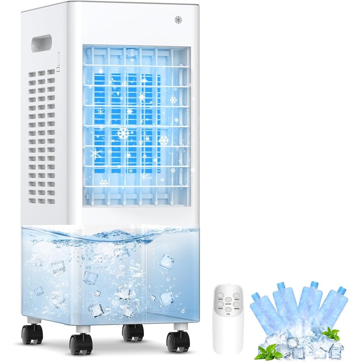 Racitor de aer portabil 4 in 1, racire prin evaporare A++, Eysddifr YZ-1000R, compact, usor