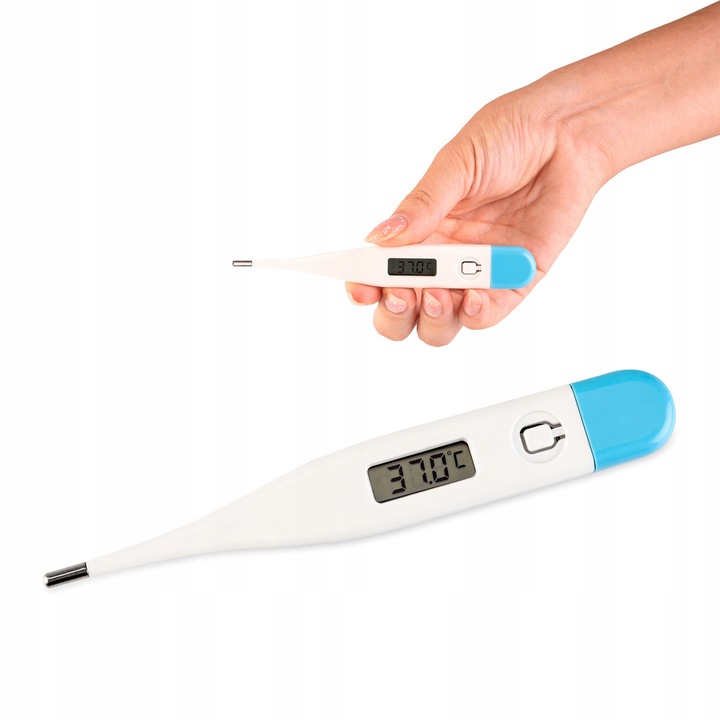 Elektronikus hőmérő készlet elemmel, SuperButelki, Mérési tartomány 32°C 42.9°C, Pontosság 0.1°C, Mérési idő 30 45 másodperc, Vízálló hegy, 12.5 x 1.8 cm, Fehér