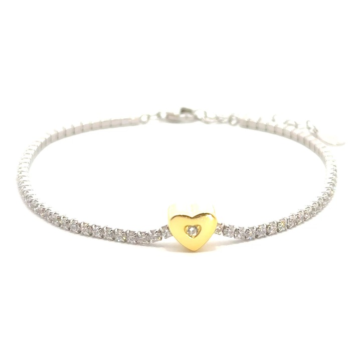 Bratara dama INIMA PURA, argint + zirconia