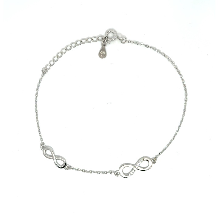 Bratara dama Infinit, argint + zirconia