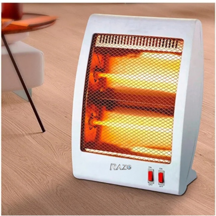 Aeroterma Electrica de Birou 800W cu Elemente Halogen, 2 Trepte de Putere si Protectie la Rasturnare