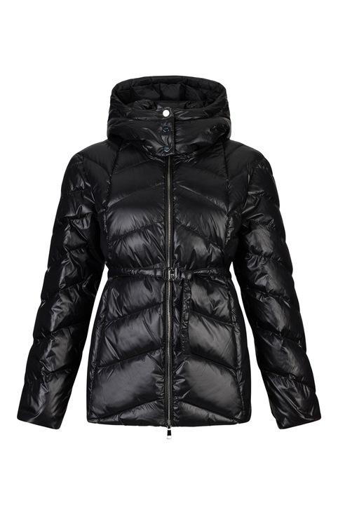 Liu Jo, Зимно яке с пухена вата и качулка, Черен