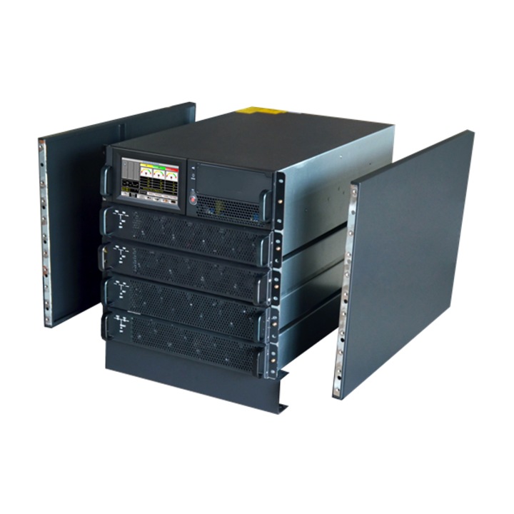 UPS modular 20kW cu extindere pana la 40kW, instalare in Rack 19", trifazat sau monofazat, touchscreen, online dubla conversie