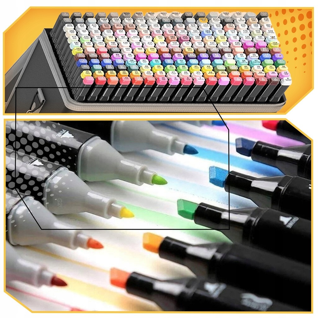 Set 204 Markere Duble, Lewer®️, Pentru Copii si Adulti, Carioci