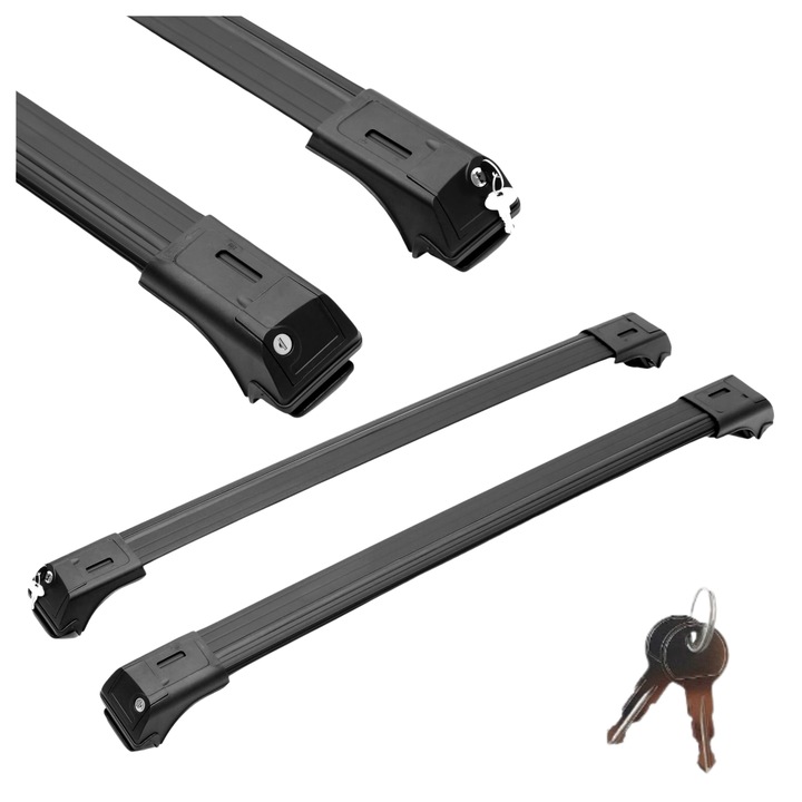 Suporturi auto pe plafon Erkul Skybar V1 set pentru BMW X7 (G07) 2018, aluminiu, 75kg, aerodinamic, montare pe relingi