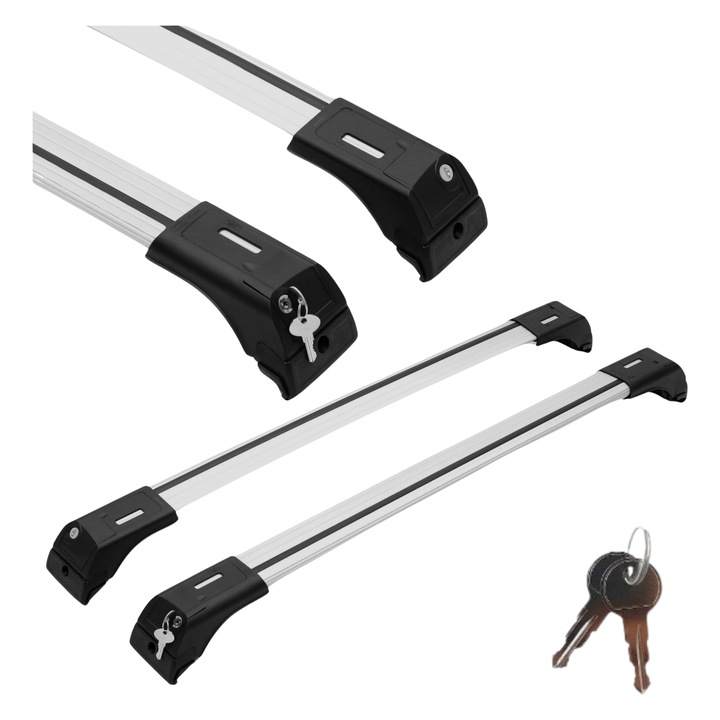 Erkul Skybar V2 tetőcsomagtartó készlet AUDI A4 AVANT 2008-2015-höz, 75 kg teherbírás, alumínium, integrált tetősínre szerelhető