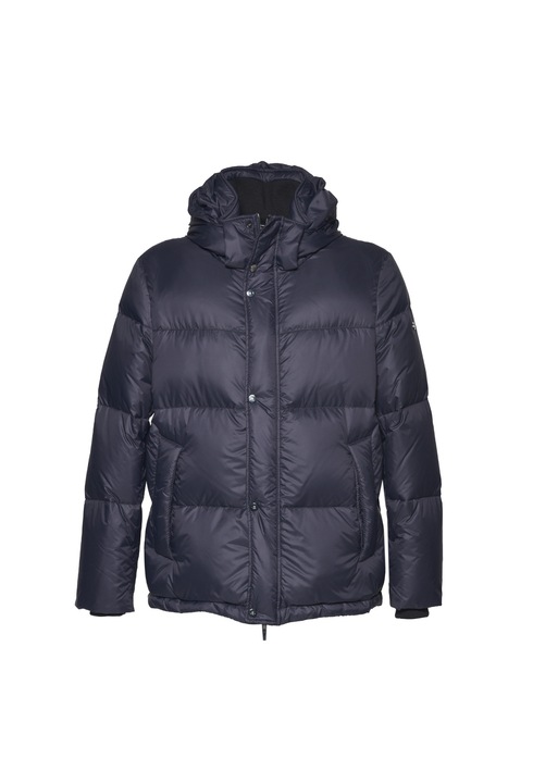 Baldinini, Geaca cu umplutura de puf si gluga, Albastru inchis