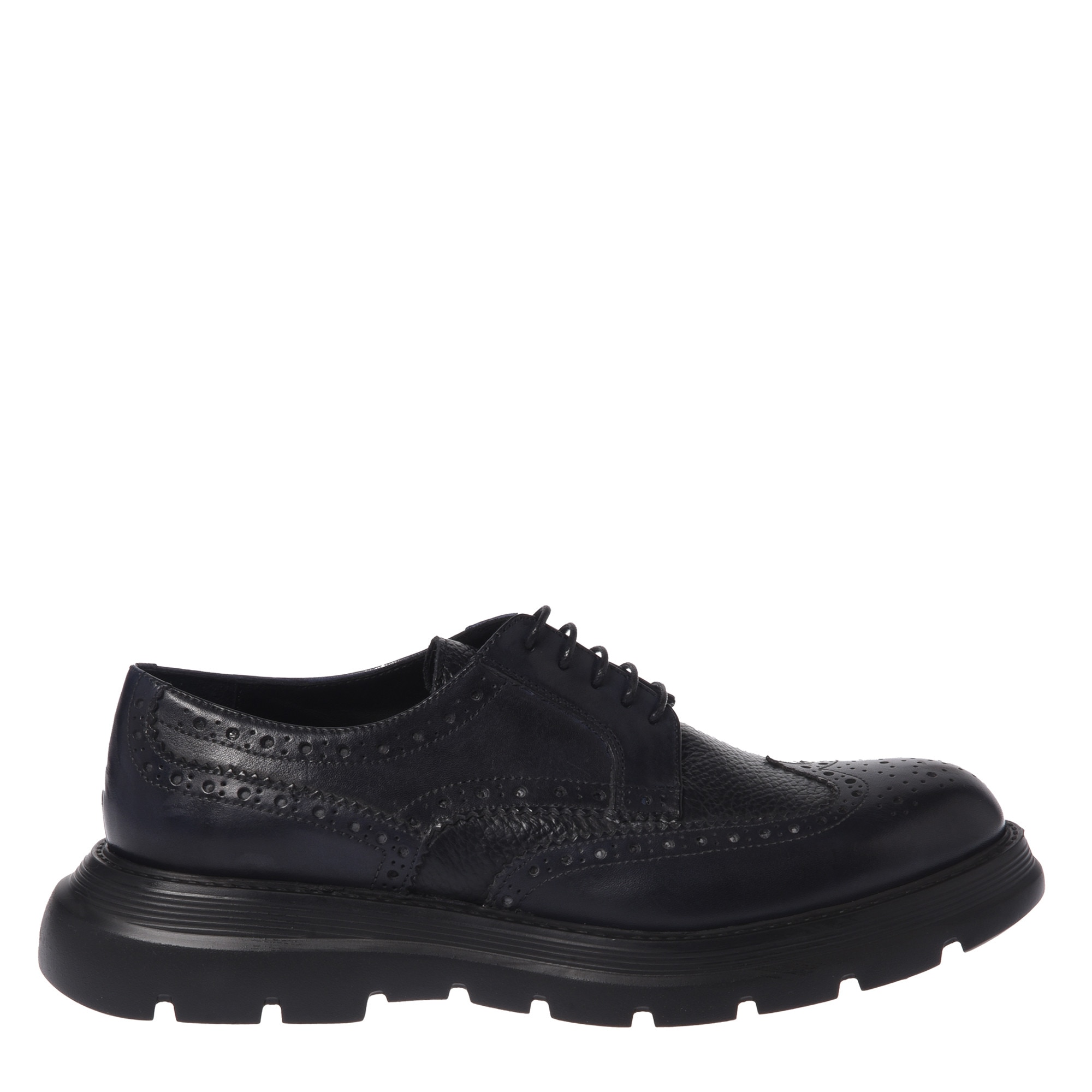 Baldinini, Pantofi brogue din piele, Negru, 44