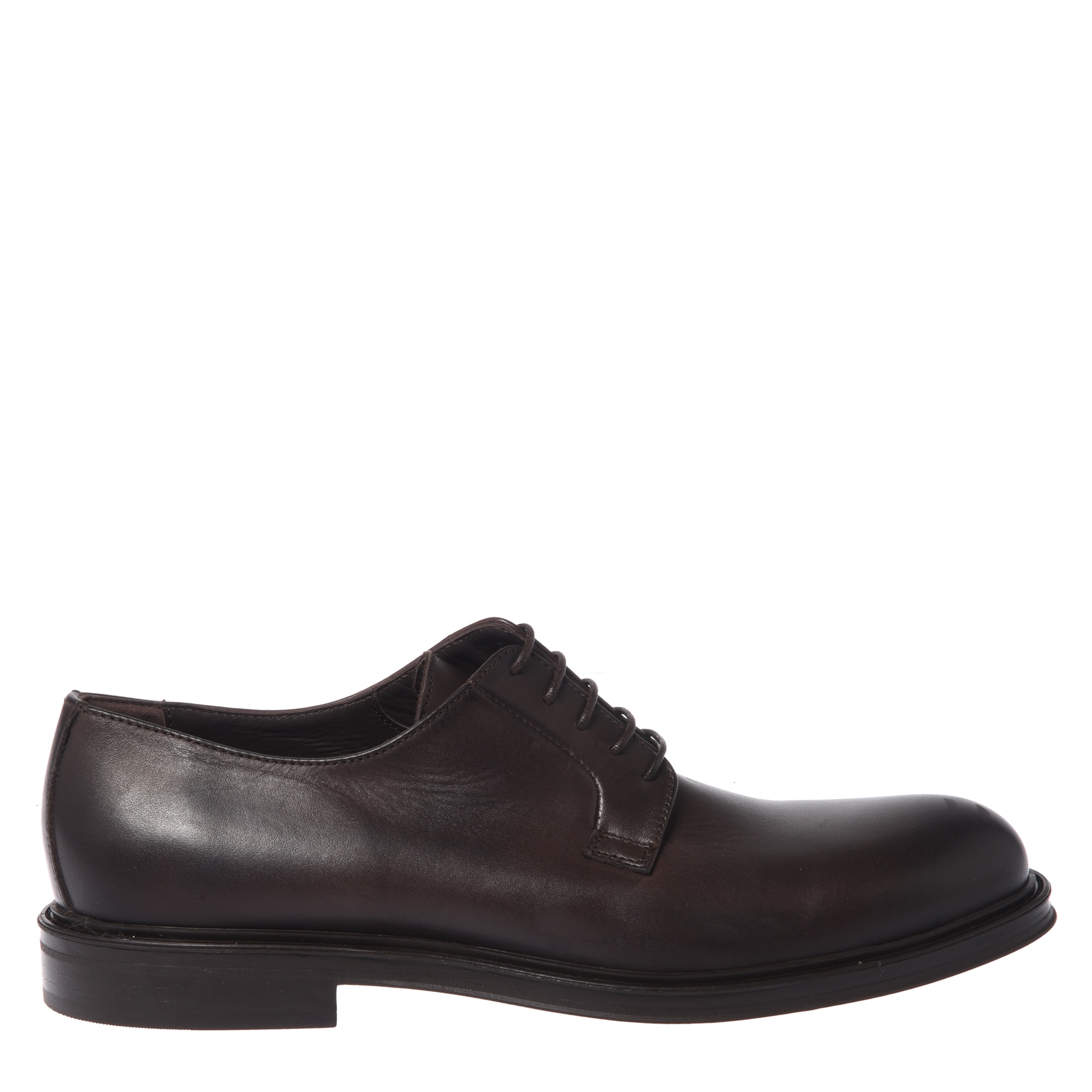 Baldinini, Pantofi oxford din piele, Maro, 46