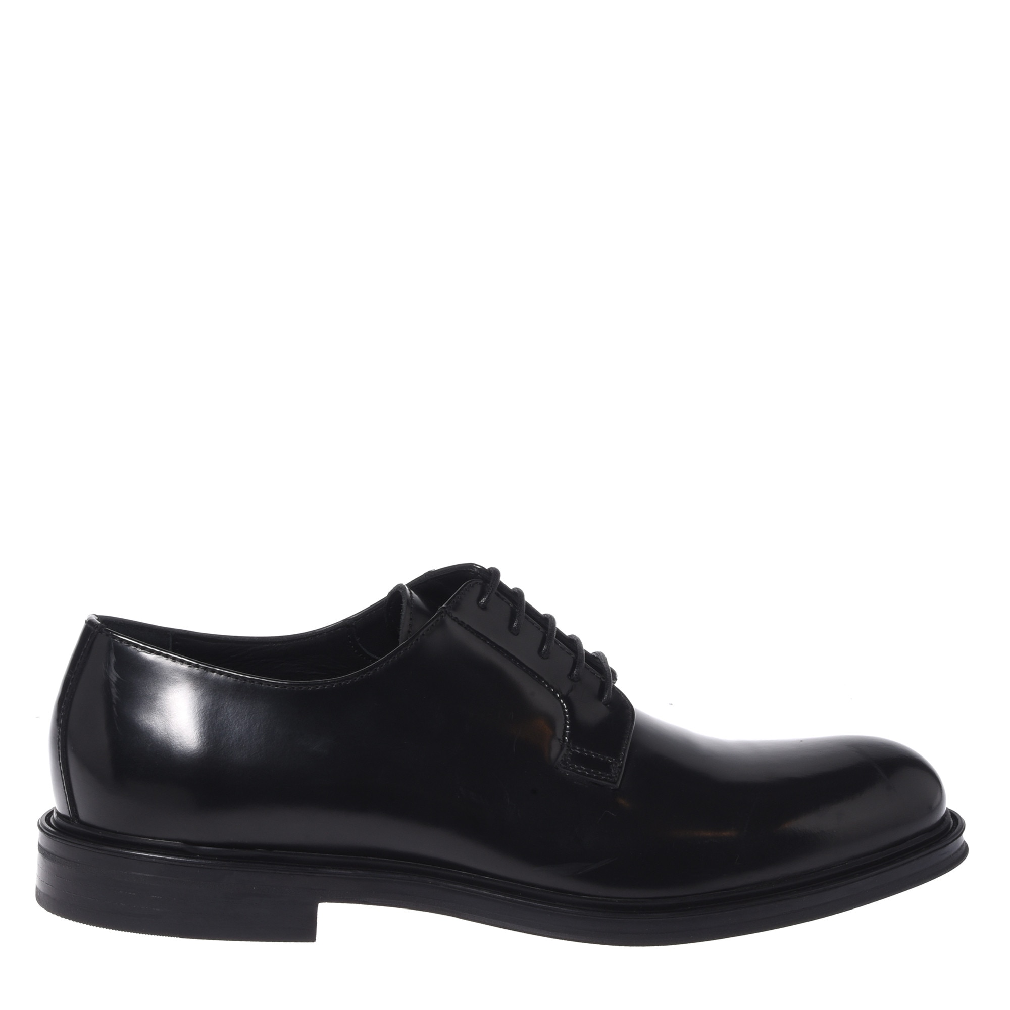 Baldinini, Pantofi oxford din piele cu sireturi si model uni, Negru, 40