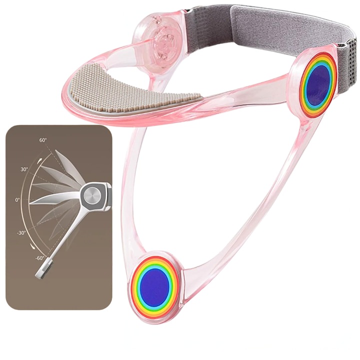 Suport Ortopedic pentru Gat TNS®, Reglaj 360°, Imbunatateste Postura, Marime Ajustabila pentru Copii, Usor si Confortabil, Reduce Tensiunea Gatului si Umerilor, Recomandat Medical, Roz