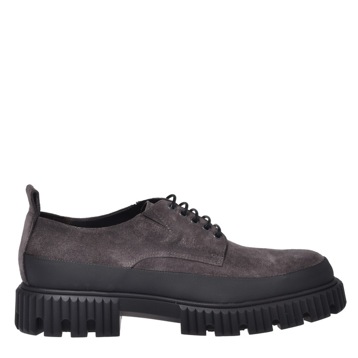 Baldinini, Pantofi din piele intoarsa cu sireturi, Gri