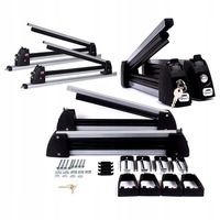 Suport ski Ski-Lock 3, 35cm, aluminiu, argintiu, pentru 3 paruri de schi si 2 placi