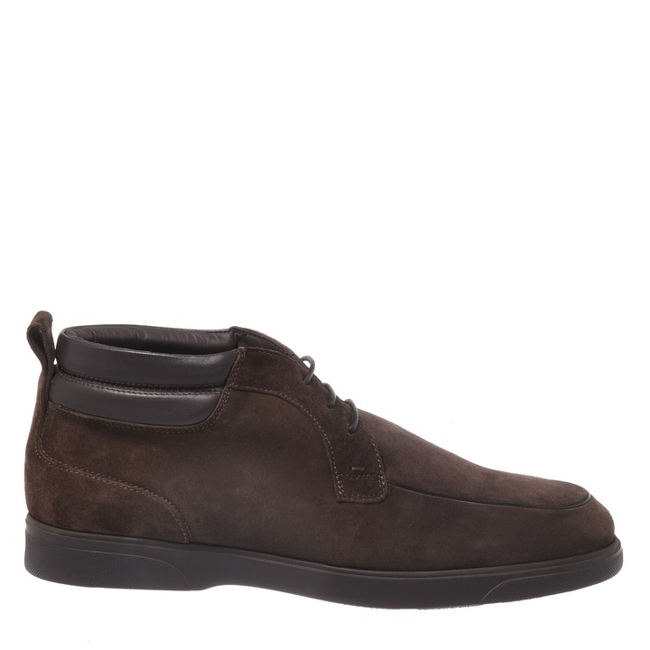 Baldinini, Ghete chukka din piele intoarsa cu garnituri din piele, Maro