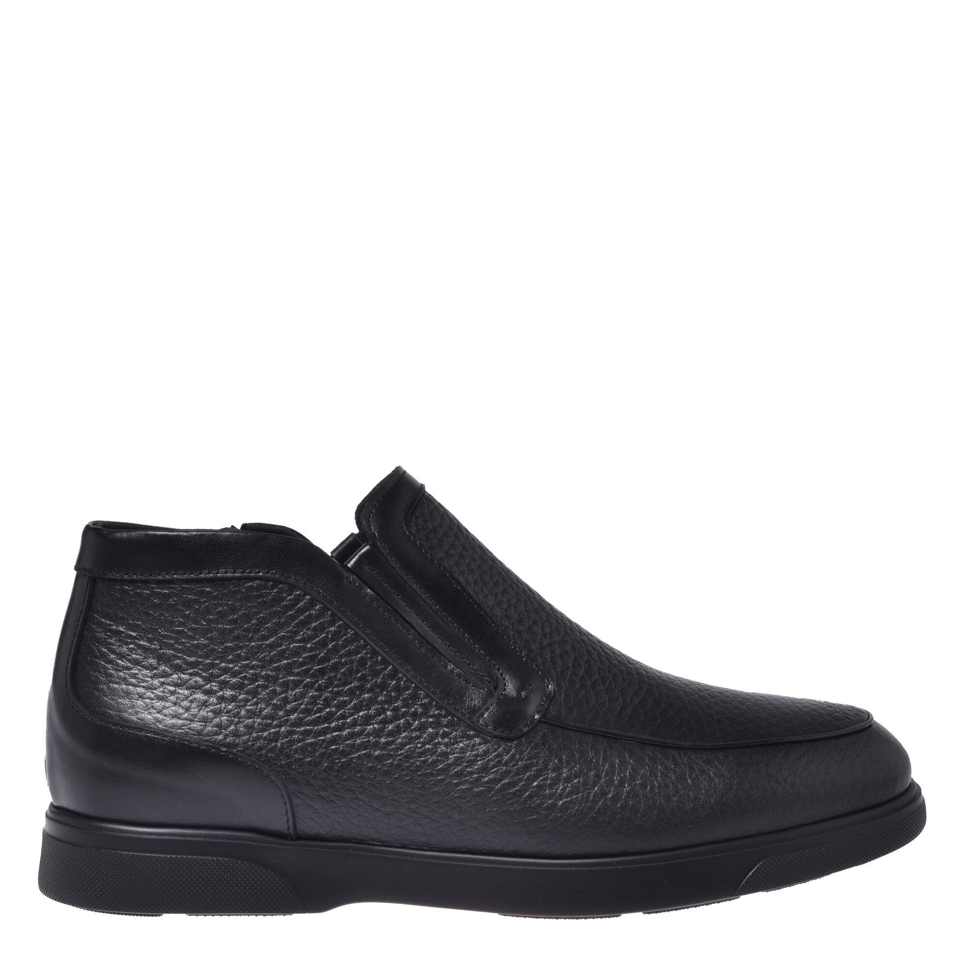 Baldinini, Ghete din piele cu capstuseala din blana de miel, Negru, 46