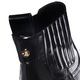 Baldinini, Botine cowboy de piele cu toc inalt, Negru, 36