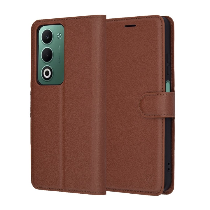 Husa pentru Oppo A5 4G / A5 5G Tip Carte, Leather Folio, Functie de Stand, Calitate Premium, Antisoc, Protectie Sporita, Maro
